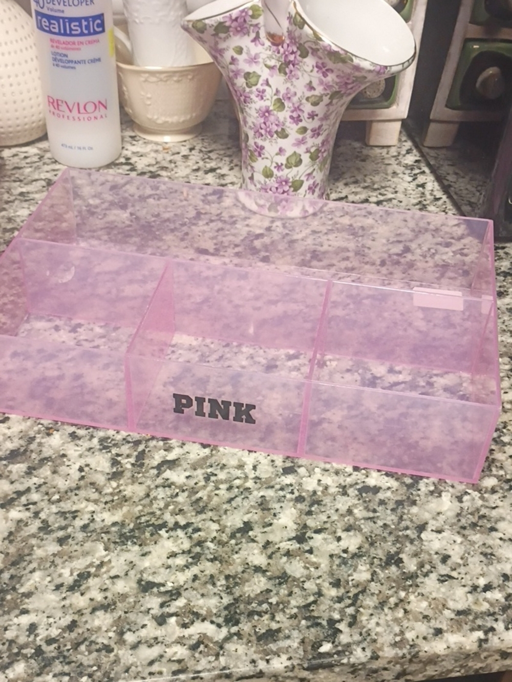 PINK Brand Pink Acrylic Organizer